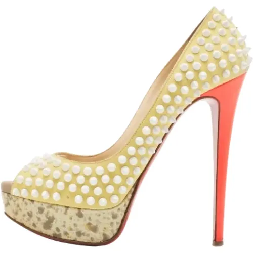 Pre-owned Suede heels , female, Sizes: 4 1/2 UK - Christian Louboutin Pre-owned - Modalova