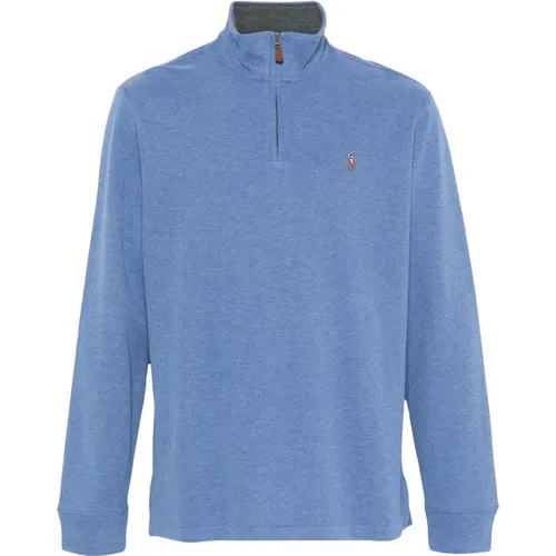 Cotton half-zip knitwear , male, Sizes: M, L, XL - Ralph Lauren - Modalova