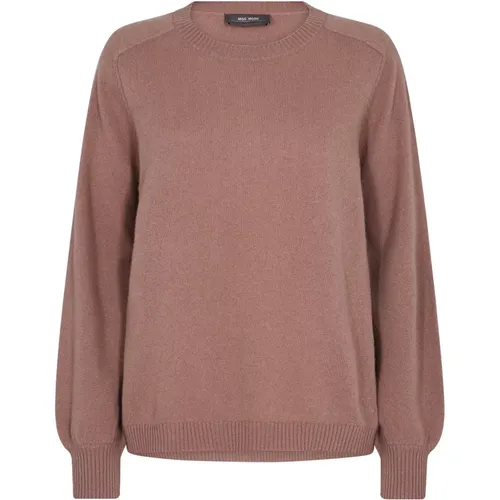 Luxe Cashmere O-Neck Knit Sweater , female, Sizes: L - MOS MOSH - Modalova