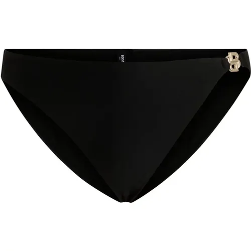 Schwarzer Bikini-Slip mit Double B Monogramm - Hugo Boss - Modalova