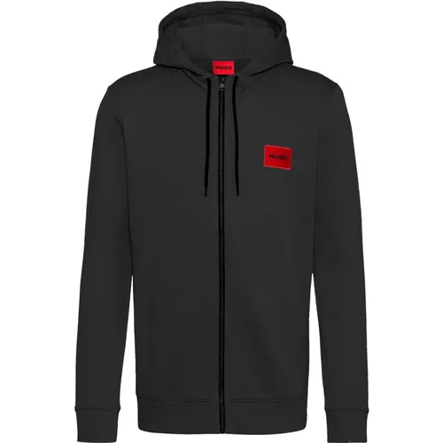 Herren Sweatjacke mit Kapuze und Reißverschluss , Herren, Größe: 2XL - Hugo Boss - Modalova