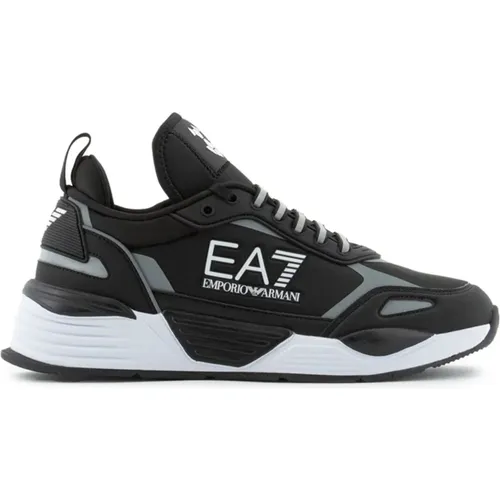 Silver Casual Sneaker , male, Sizes: 11 1/3 UK, 8 UK, 10 UK, 9 1/3 UK - Emporio Armani EA7 - Modalova