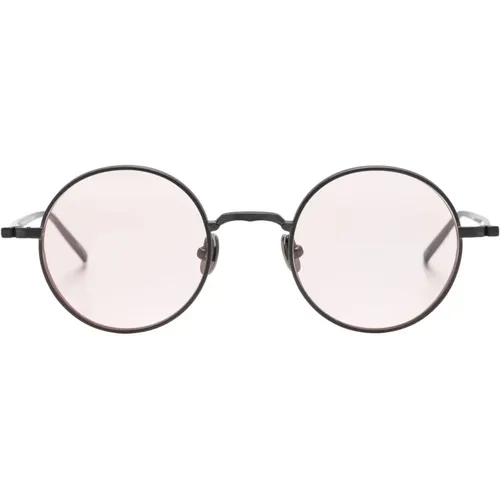Metal Round Frame Pink Tinted Sunglasses , male, Sizes: 46 MM - Matsuda - Modalova