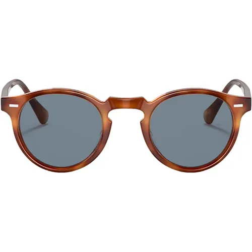 Gregory Peck Round Photochromic Tortoise Sunglasses , unisex, Sizes: 47 MM - Oliver Peoples - Modalova