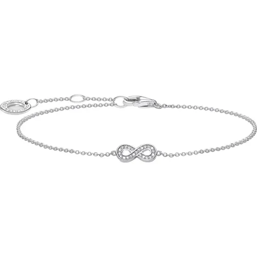 Sterling Silver Bracelet with Zirconia Stones , female, Sizes: ONE SIZE - Thomas Sabo - Modalova