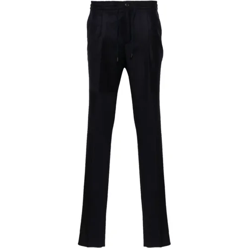 Navy Wool Dress Pants Slim Fit , male, Sizes: XL, S, L, M, 2XL - Incotex - Modalova