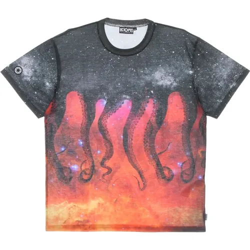 Galaxy Black Tee Short Sleeve T-shirt , male, Sizes: XL, M, L - Octopus - Modalova