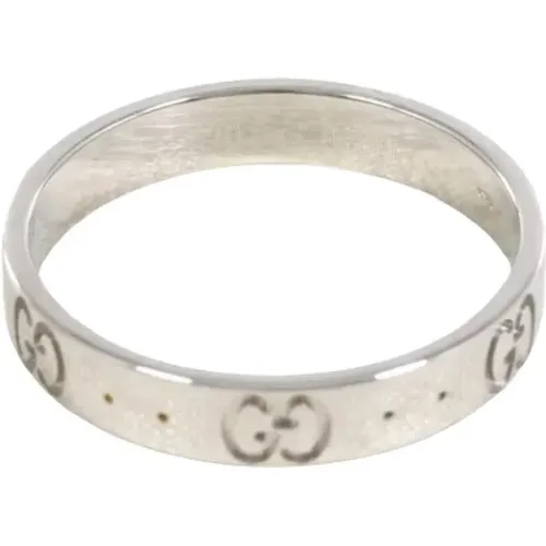 Pre-owned White Gold rings , female, Sizes: ONE SIZE - Gucci Vintage - Modalova