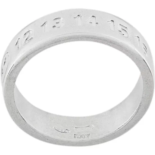 Minimalist Silver Ring , male, Sizes: M - Maison Margiela - Modalova
