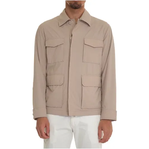 Stretch Field Jacket with Four Pockets , male, Sizes: XL, M, L, S, 2XL - Woolrich - Modalova