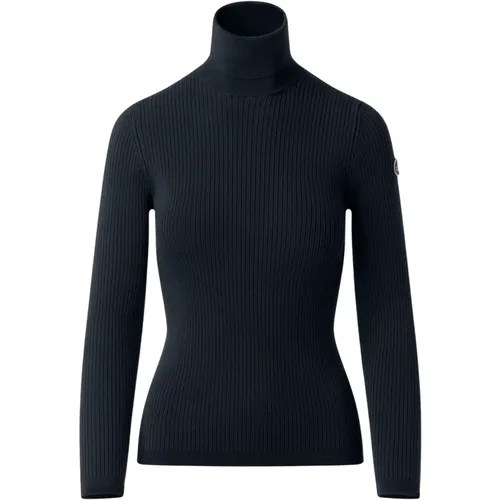 Blauer Gerippter Viskosepullover , Damen, Größe: L - Fusalp - Modalova