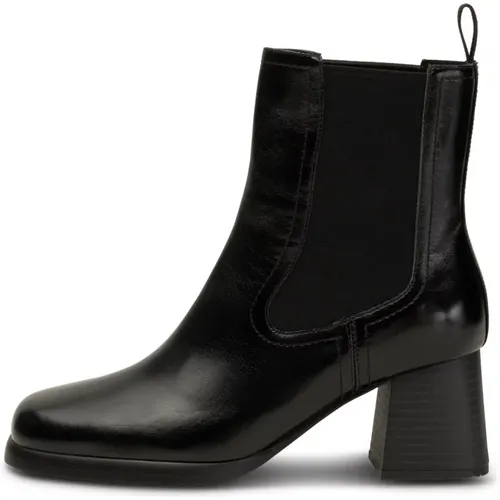 Lila Chelsea Lederstiefel - Schwarz , Damen, Größe: 37 EU - Shoe the Bear - Modalova