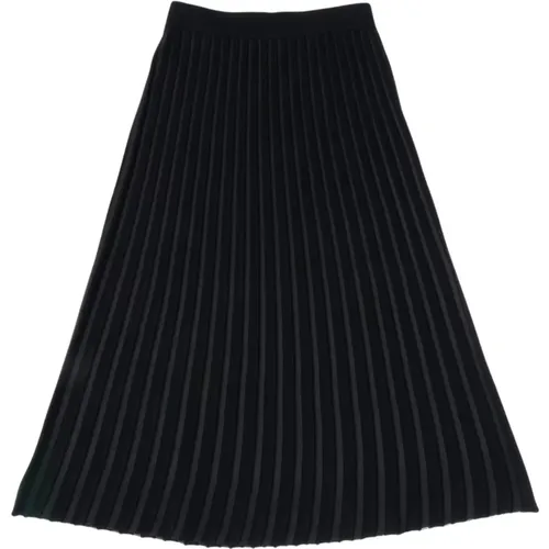 Luxury Pleated Wool Skirt , female, Sizes: S - Roberto Collina - Modalova