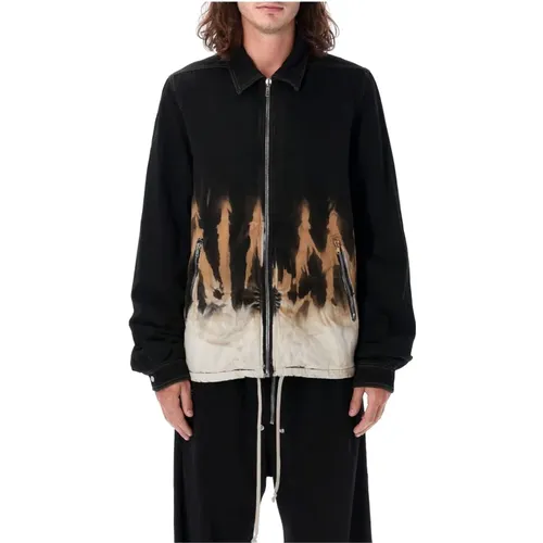 Flames Zipfront Jacket Aw24 , male, Sizes: M - Rick Owens - Modalova