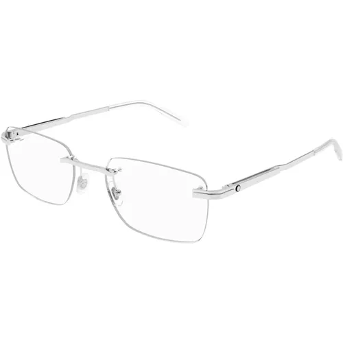 Silver Sunglasses for Men , male, Sizes: 54 MM - Montblanc - Modalova