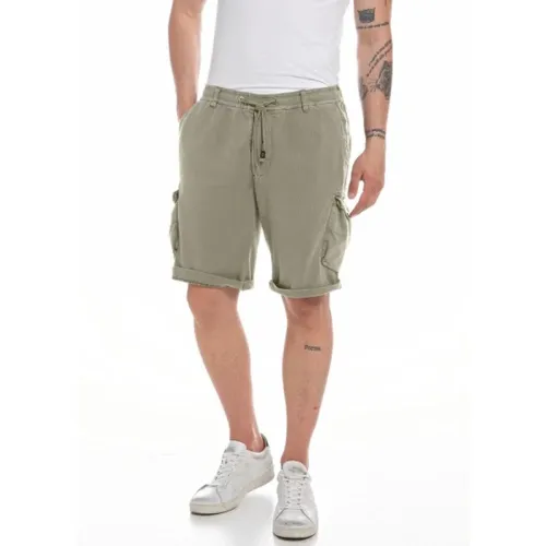 Stylish Men`s Casual Shorts , male, Sizes: S - Replay - Modalova