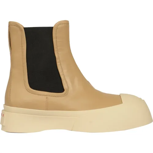 Weiße Chelsea-Boots , Damen, Größe: 39 EU - Marni - Modalova