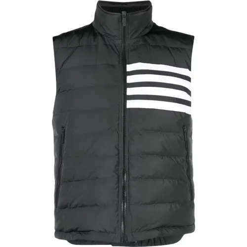 Padded Gilet with Stripe Detail , male, Sizes: XL - Thom Browne - Modalova