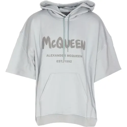Modernes Graffiti-Logo Hoodie T-Shirt , Herren, Größe: XL - alexander mcqueen - Modalova