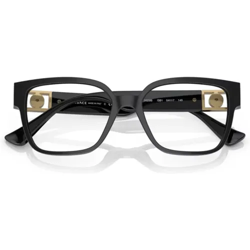 Square Acetate Glasses with Medusa Medallion , female, Sizes: 52 MM - Versace - Modalova