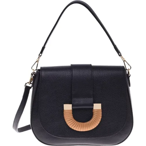 Handbag in tumbled leather , Damen, Größe: ONE Size - Baldinini - Modalova