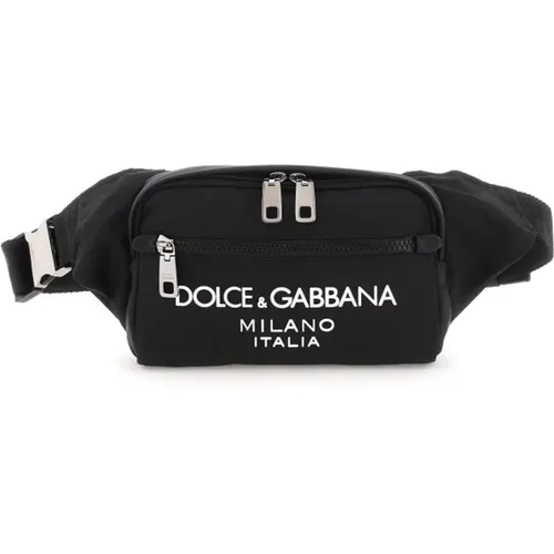 Nylon beltpack bag with logo , male, Sizes: ONE SIZE - Dolce & Gabbana - Modalova