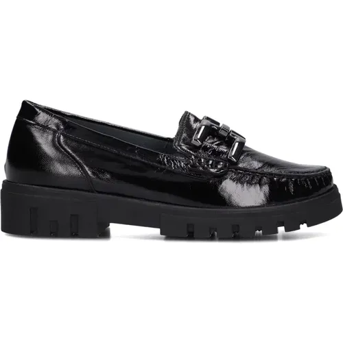 Damen Slip-Ons Schwarz Lackleder - Waldläufer - Modalova