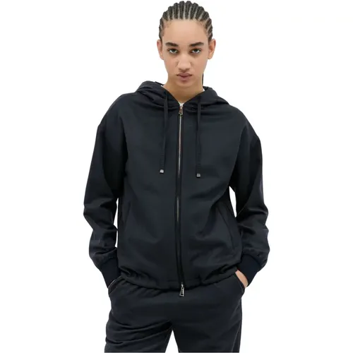 Kapuzen-Wollmischung Sweatshirt mit Reißverschluss - Moncler - Modalova