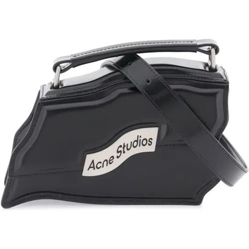 Wellenförmige Mini Tasche mit Metall-Logo-Platte - Acne Studios - Modalova