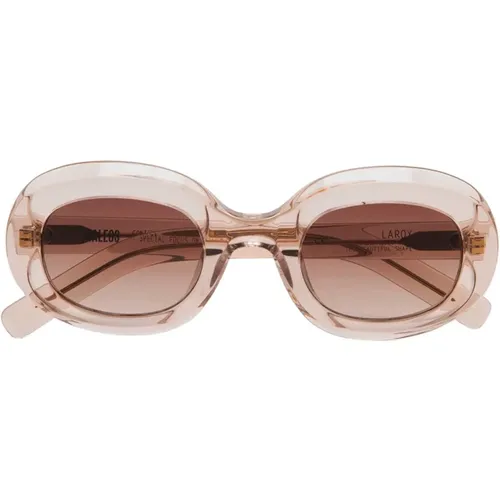 Laroy Oval Acetate Sunglasses in Transparent , female, Sizes: 49 MM - Kaleos - Modalova