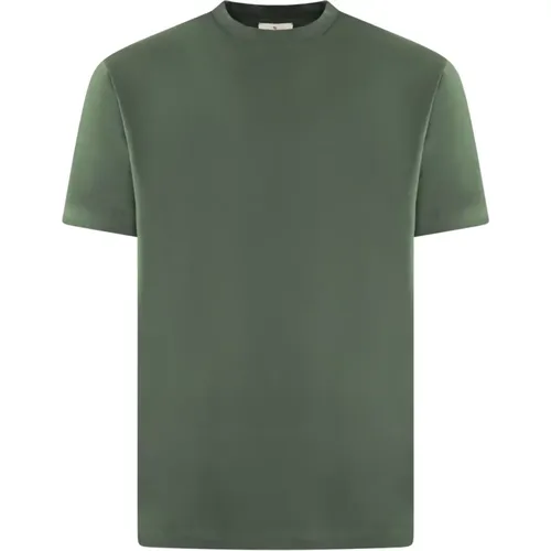 Interlock Supima T-Shirt Grün , Herren, Größe: S - Valenza - Modalova