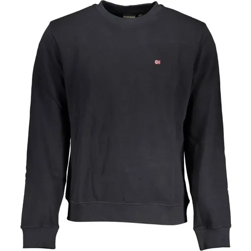 Elegantes schwarzes Langarm-Sweatshirt , Herren, Größe: L - Napapijri - Modalova