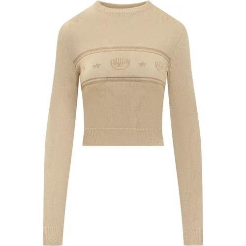 Logo Pullover , Damen, Größe: M - Chiara Ferragni Collection - Modalova