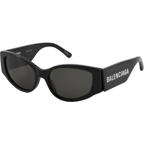 Schwarze Fette Sonnenbrille - Balenciaga - Modalova