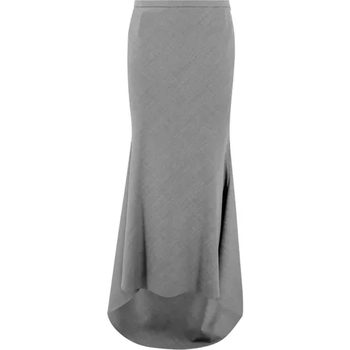 Grey Asymmetrical Woven Skirt , female, Sizes: 2XS - Philosophy di Lorenzo Serafini - Modalova