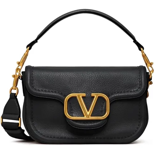 Leather Shoulder Bag VLogo , female, Sizes: ONE SIZE - Valentino Garavani - Modalova