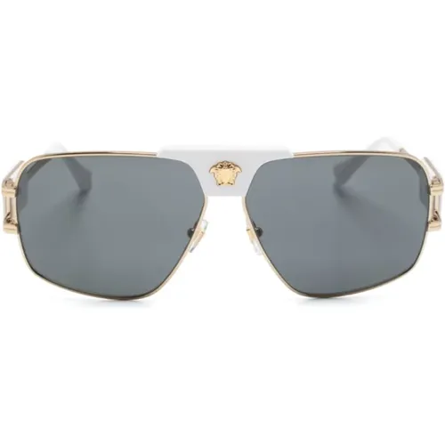 Ve2251 147187 Sunglasses , male, Sizes: 63 MM - Versace - Modalova