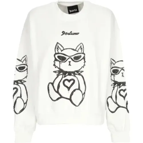 Rhinestone Crewneck Sweatshirt , female, Sizes: S, XS, L - Disclaimer - Modalova