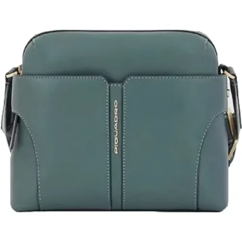 Leather Crossbody Bag with Rfid Protection and iPad Mini Pocket , female, Sizes: ONE SIZE - Piquadro - Modalova