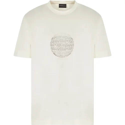 T-shirts and Polos with Stamped Logo , male, Sizes: L - Emporio Armani - Modalova