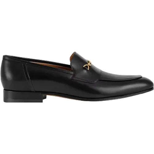 Schwarze Flache Schuhe Eleganter Stil , Herren, Größe: 39 EU - Gucci - Modalova