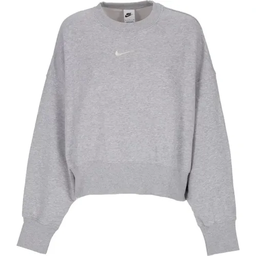 Oversized Crewneck Sweatshirt , Damen, Größe: S - Nike - Modalova