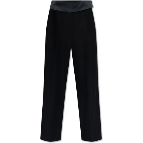 Pleat-front trousers with satin belt , female, Sizes: XS, M, S - Stella Mccartney - Modalova