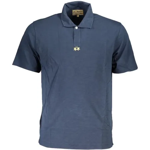 Blaues Polo-Shirt mit Iconic Logo - LA MARTINA - Modalova