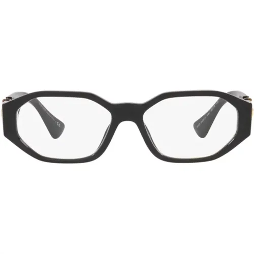 Elegante Acetatrahmen Brille , unisex, Größe: 56 MM - Versace - Modalova