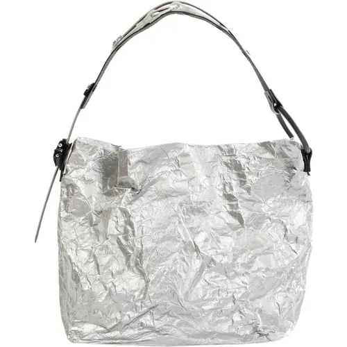Silber Metallic Memory Handtasche , Damen, Größe: ONE Size - Innerraum - Modalova