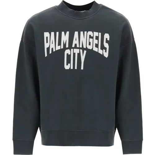 City Crewneck Sweatshirt , male, Sizes: XL, M, L - Palm Angels - Modalova