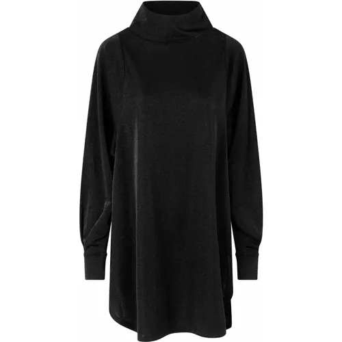 Elegant Glimmer Dress with Long Sleeves , female, Sizes: M - Masai - Modalova