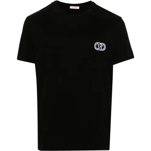 T-shirt with VLogo patch , male, Sizes: S, XL, M, L - Valentino - Modalova