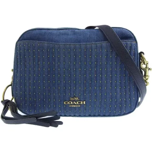 Pre-owned Denim schultertasche , Damen, Größe: ONE Size - Coach Pre-owned - Modalova